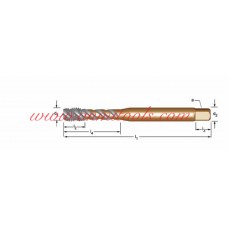 UNC Machine Tap Spiral Flute 45° Dormer EX20 EX21